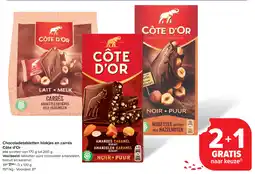 Carrefour Chocoladetabletten blokjes en carrés Côte d'Or aanbieding
