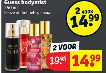 Kruidvat Guess bodymist 250ml aanbieding