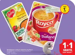 Carrefour Wereldsoepen Liebig en exotische soep Royco aanbieding