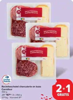 Carrefour Racletteschotel charcuterie en kaas Carrefour aanbieding