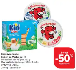 Carrefour Kaas Apéricube, Kiri en La Vache qui rit aanbieding