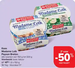 Carrefour Kaas Madame Loïk Paysan Breton aanbieding