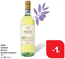 Carrefour Italië Umbrië Piccini Orvieto Classico Wit aanbieding