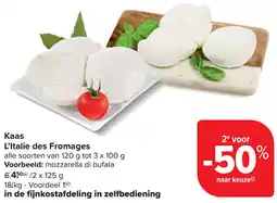 Carrefour Kaas L'Italie des Fromages aanbieding