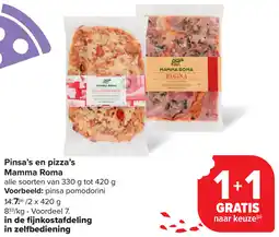 Carrefour Pinsa's en pizza's Mamma Roma aanbieding