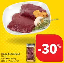 Carrefour Hinde / Hertensteak aanbieding