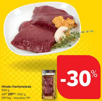 Carrefour Hinde / Hertensteak aanbieding