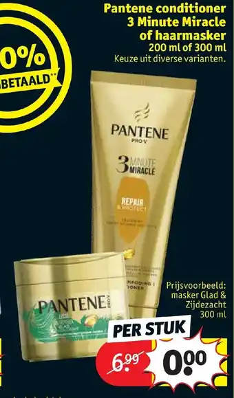 Kruidvat Pantene conditioner 3 Minute Miracle of haarmasker aanbieding