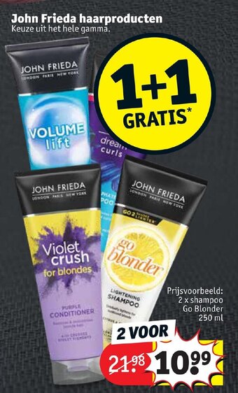 Kruidvat John Frieda haarproducten aanbieding