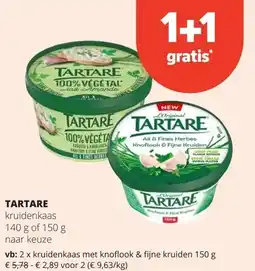 Spar TARTARE kruidenkaas 140 g aanbieding