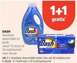 Spar DASH vloeibaar wasmiddel aanbieding