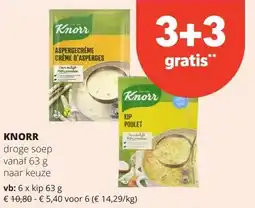 Spar KNORR droge soeр vanaf 63 g aanbieding