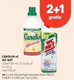 Spar CAROLIN of WC NET aanbieding
