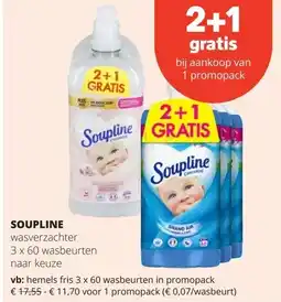 Spar SOUPLINE wasverzachter aanbieding