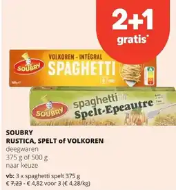 Spar SOUBRY RUSTICA, SPELT of VOLKOREN aanbieding