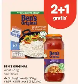 Spar BEN'S ORIGINAL vanaf 220 g aanbieding