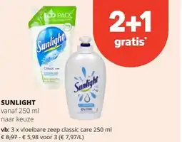 Spar SUNLIGHT vanaf 250 ml aanbieding