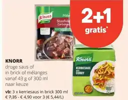 Spar KNORR droge saus aanbieding