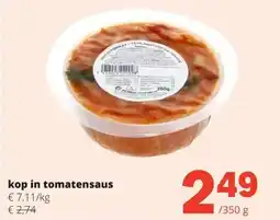 Spar kop in tomatensaus aanbieding