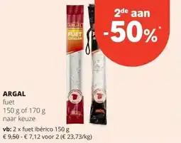 Spar ARGAL fuet 150 g aanbieding