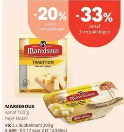 Spar MAREDSOUS vanaf 100 g aanbieding