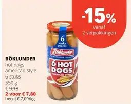 Spar BÖKLUNDER aanbieding