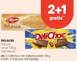 Spar DELACRE biscuits vanaf 125 g aanbieding