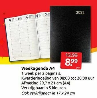 Boekenvoordeel Weekagenda a4 aanbieding