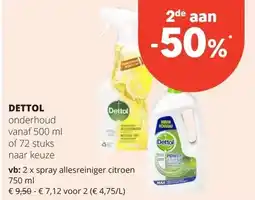 Spar DETTOL onderhoud vanaf 500 ml aanbieding