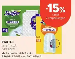 Spar SWIFFER vanaf 1 stuk aanbieding