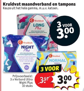 Kruidvat Maandverband en tampons aanbieding