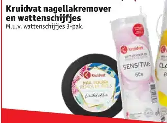 Kruidvat Nagellakremover en wattenschijfjes aanbieding