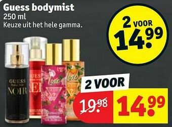 Kruidvat Guess bodymist aanbieding