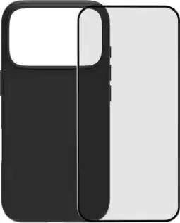 Coolblue BlueBuilt Back Cover iPhone 17 Pro Zwart + BlueBuilt iPhone 17 Pro Screenprotector Glas aanbieding