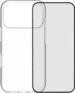 Coolblue BlueBuilt Back Cover iPhone 17 Pro Transparant + BlueBuilt iPhone 17 Pro Screenprotector Glas aanbieding