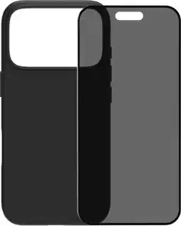 Coolblue BlueBuilt Back Cover iPhone 17 Pro Zwart + BlueBuilt iPhone 17 Pro Privacy Screenprotector Glas aanbieding