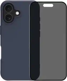 Coolblue BlueBuilt Protective Back Cover met MagSafe iPhone 17 Blauw + iPhone 17 Privacy Screenprotector Glas aanbieding