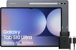 Coolblue Samsung Galaxy Tab S10 Ultra 14,6 Pouces 512 Go Wifi et 5G Gris + Pack de Charge aanbieding