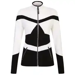 Decathlon Dames Rocker Zip Sweater Top (Zwart/Wit) aanbieding
