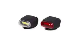 Decathlon Fietsverlichting Set LED Siliconen - Rood en Wit - Waterdicht aanbieding