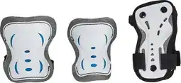 Decathlon HangUp Skate Bescherming Kind 3-pack - M - Wit aanbieding