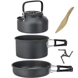 Decathlon Camping kookset Packpot Ultralite 18 Servies Pan Ketel Aluminium aanbieding