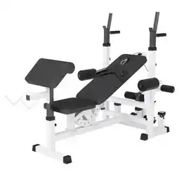 Decathlon Universele Halterbank Wit - Verstelbare Fitness Bank - Homegym Bank aanbieding