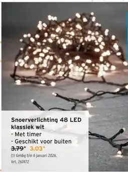GAMMA Snoerverlichting 48 LED aanbieding