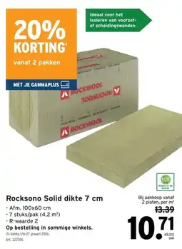 GAMMA Rocksono Solid dikte 7 cm aanbieding