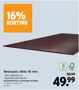 GAMMA Betonplex dikte 18 mm aanbieding