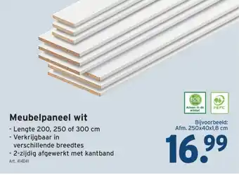 GAMMA Meubelpaneel wit aanbieding