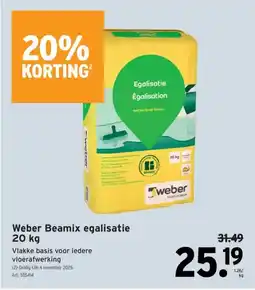 GAMMA Weber Beamix egalisatie 20 kg aanbieding