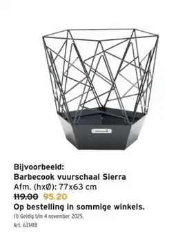 GAMMA Barbecook vuurschaal Sierra aanbieding