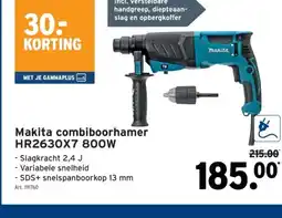 GAMMA Makita combiboorhamer HR2630X7 800W aanbieding